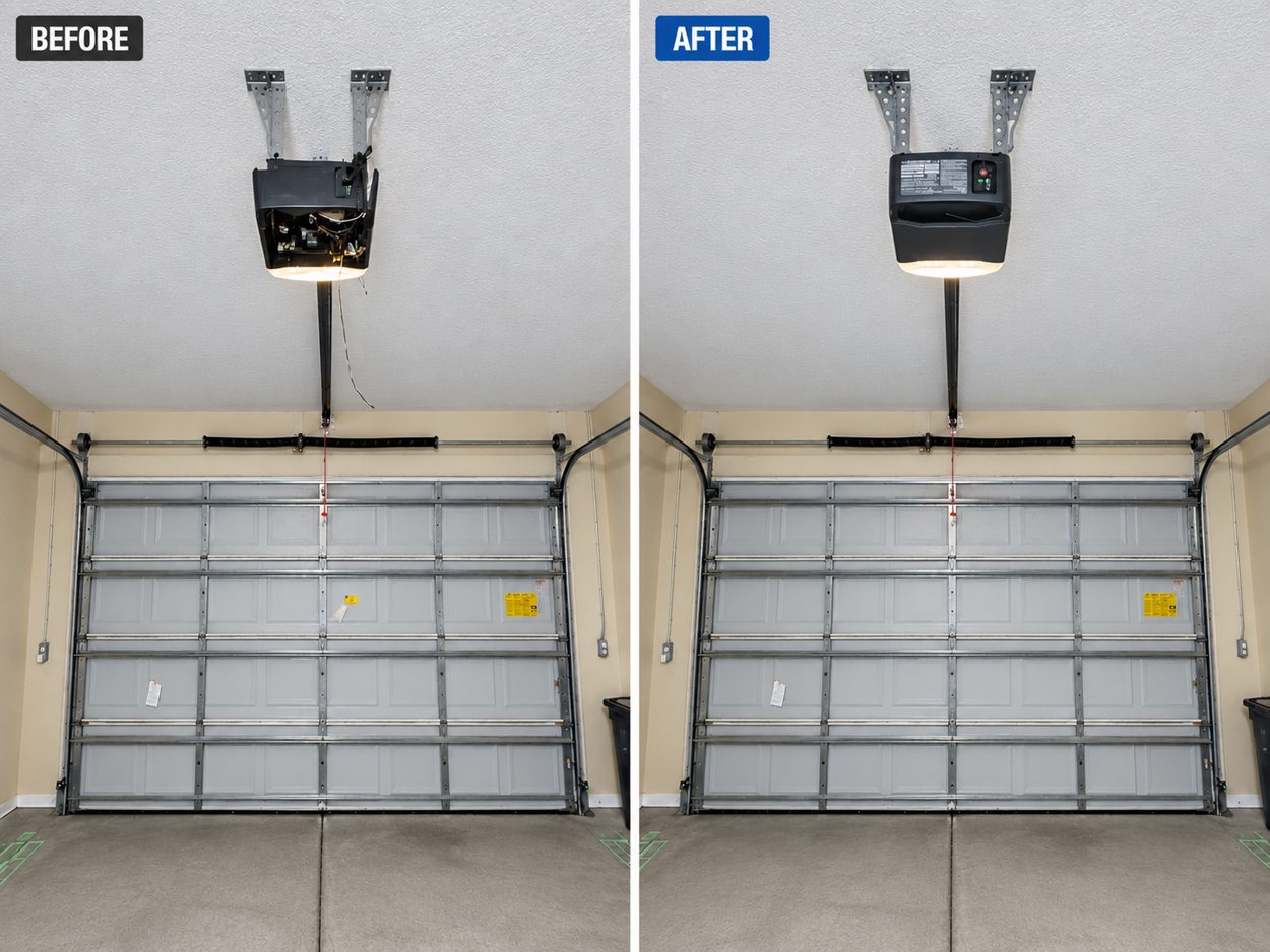 Illustrative garage door opener comparison