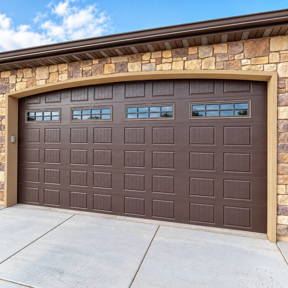 Illustrative garage door exterior