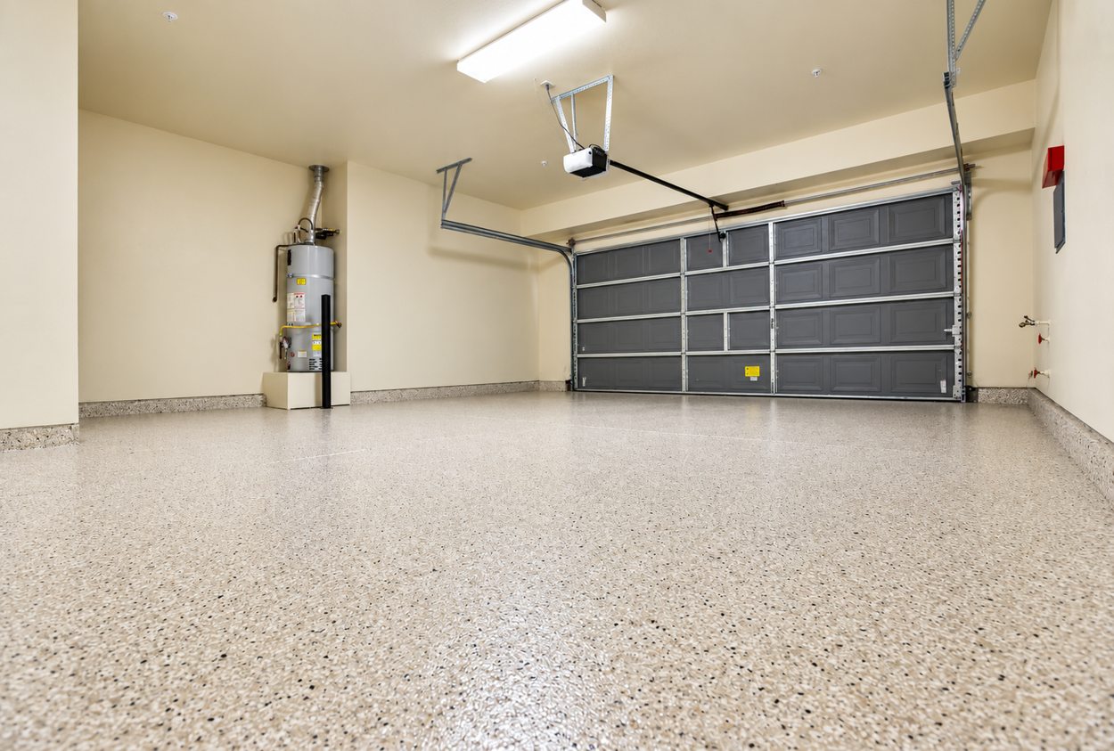 Illustrative garage interior and opener