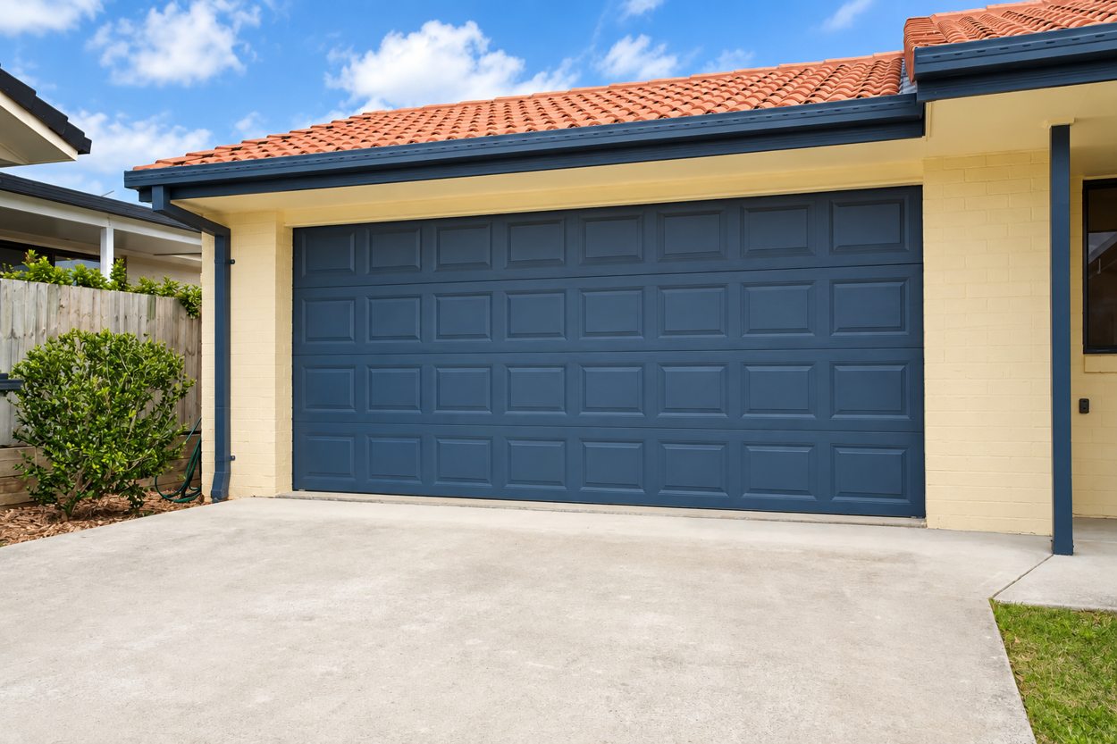Illustrative finished garage door exterior